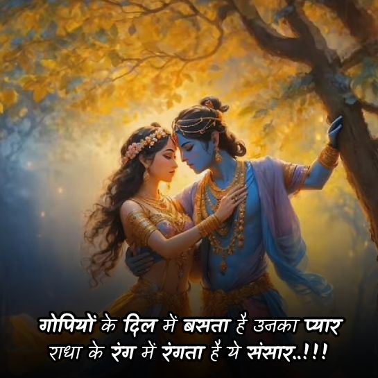 Radha krishna par love status